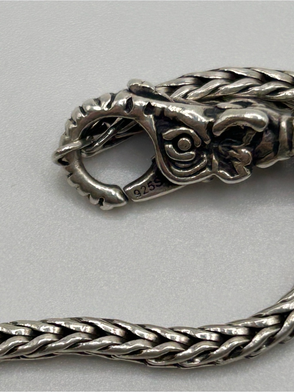 Trollbeads LAA 925 Sterling Silver Foxtail Charm Bracelet w/Flower Lock 8" - Picture 3 of 4